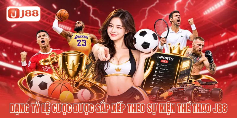 Các dạng tỷ lệ cược được sắp xếp theo từng sự kiện thể thao J88 Các dạng tỷ lệ cược được sắp xếp theo từng sự kiện thể thao J88