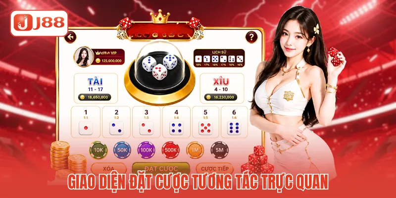 Giao diện đặt cược tương tác trực quan Giao diện đặt cược tương tác trực quan